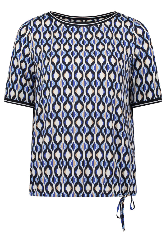 70s Geometric Print Top