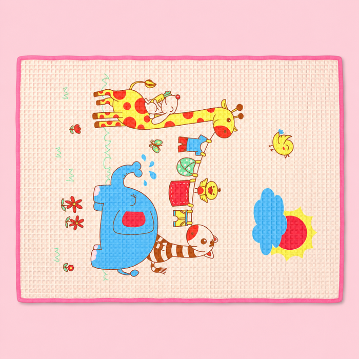 Air filled rubber sheet | Play mat | Animals | 90 cm x 60 cm
