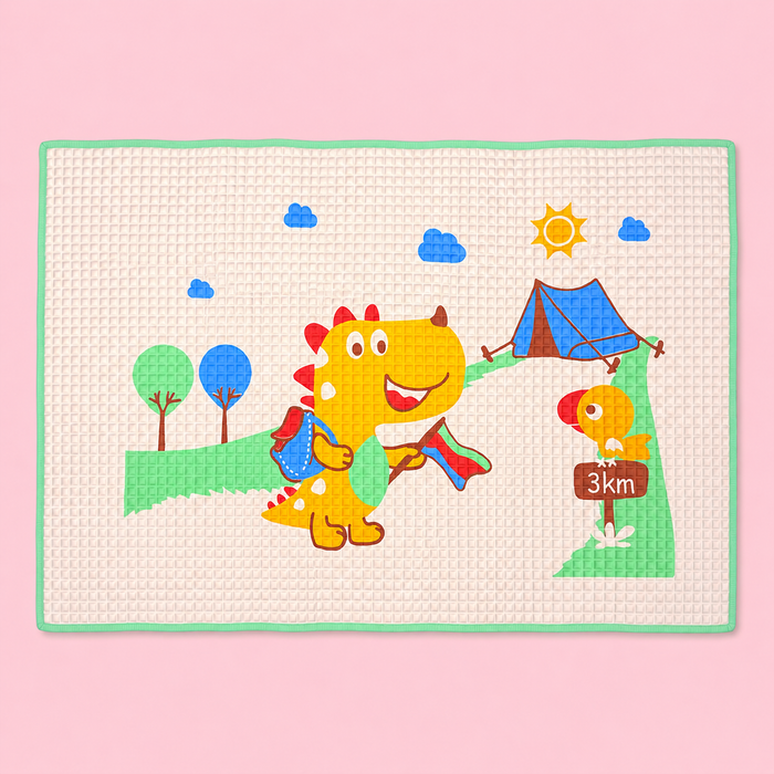Air filled rubber sheet | Play mat | DINO | 90 cm x 60 cm