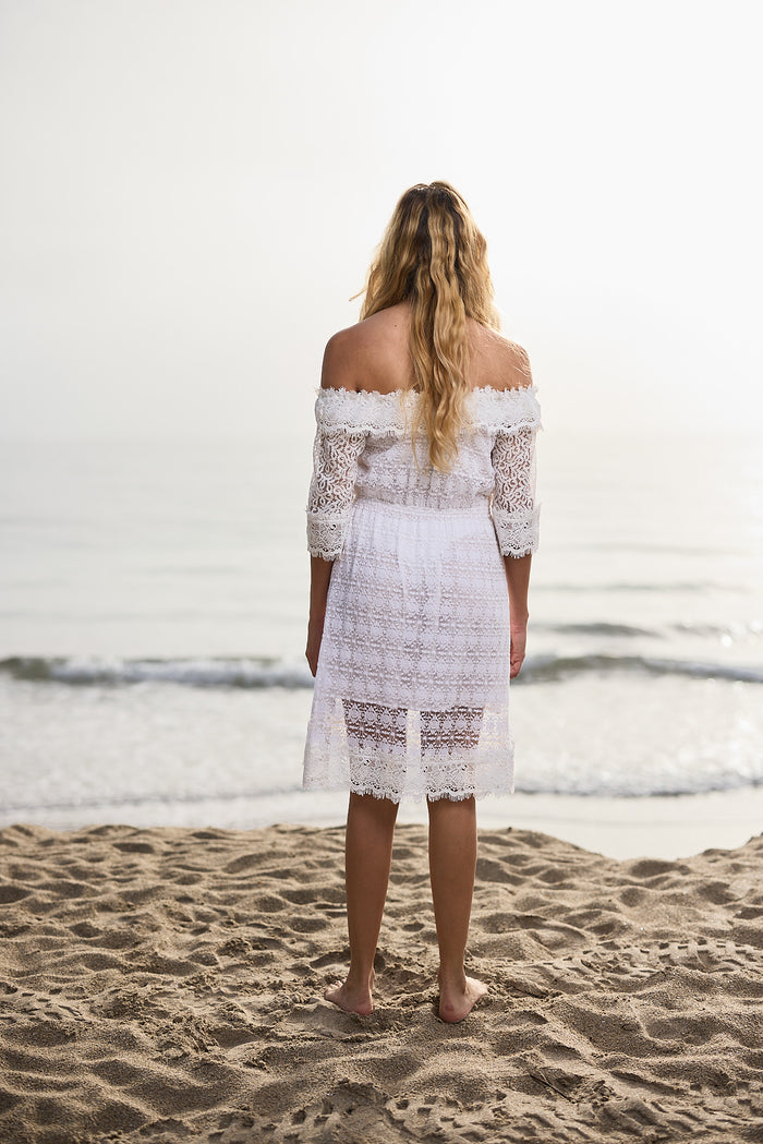 AW I67 off the shoulder Lace dress