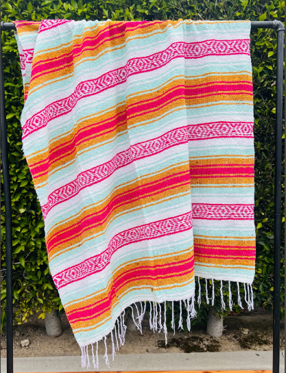 Beach Towels l Throw Blankets - Hot Pink | Yellow | Blue #10