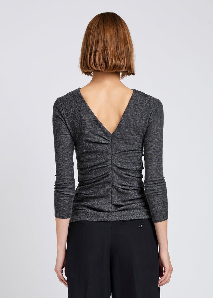 Blythe Top in Wool Jersey (Coal Melange)