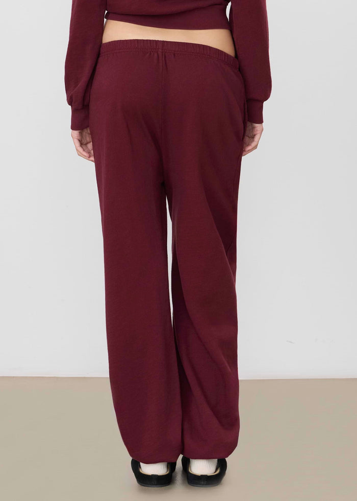Boyfriend Pocket Sweatpant (Oxblood)