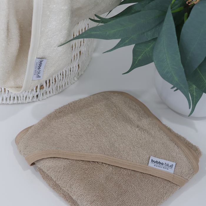 Bubba Sundae 2PK Hooded Towels - Chestnut - Bubba Blue Australia