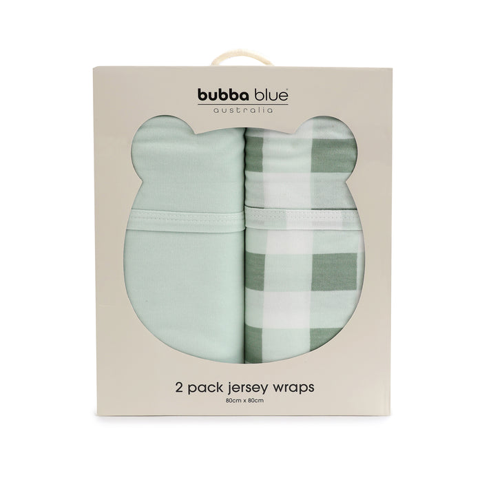 Bubba Sundae 2pk Jersey Wraps - Greentea - Bubba Blue Australia