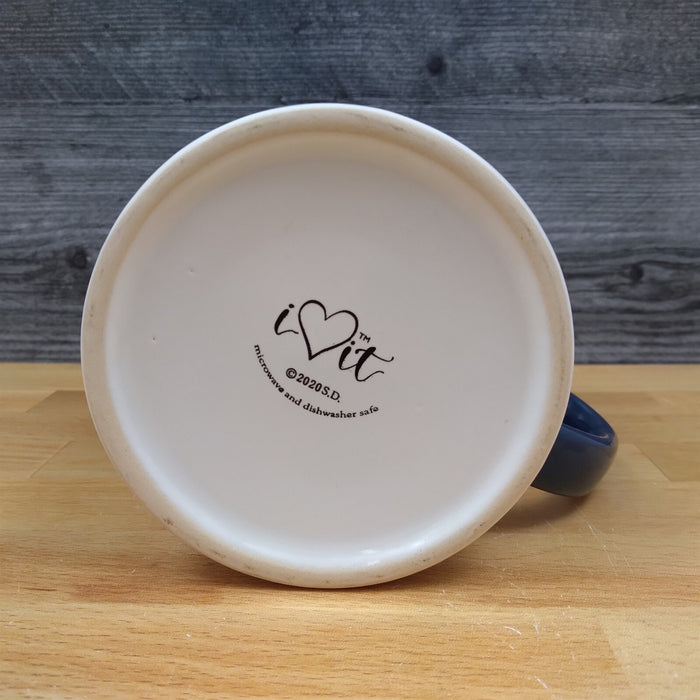 Captain Nautical Coffee Mug 17oz (455ml) Embossed Blue Sky Ceramic Tea Cup