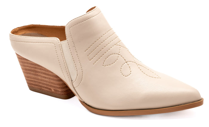 Corkys Toe Tapper Heeled Mule, Ivory