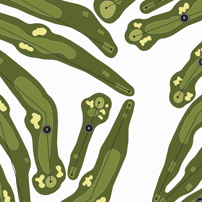 Country Club Of Lansing | Golf Course Print | Close Up