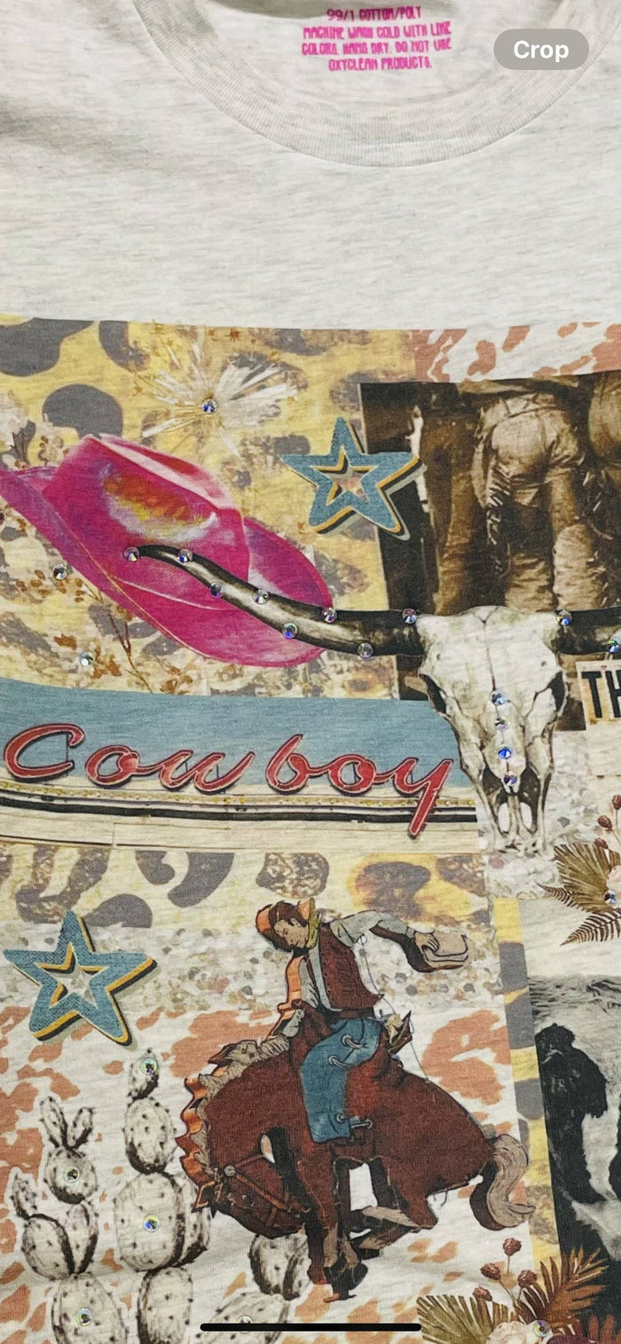 Cowboy Collage Western T Shirt