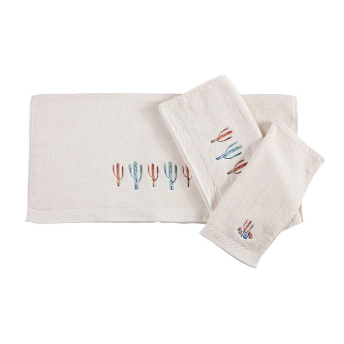 Cream Serape Cactus 3-piece Bath Towel Set