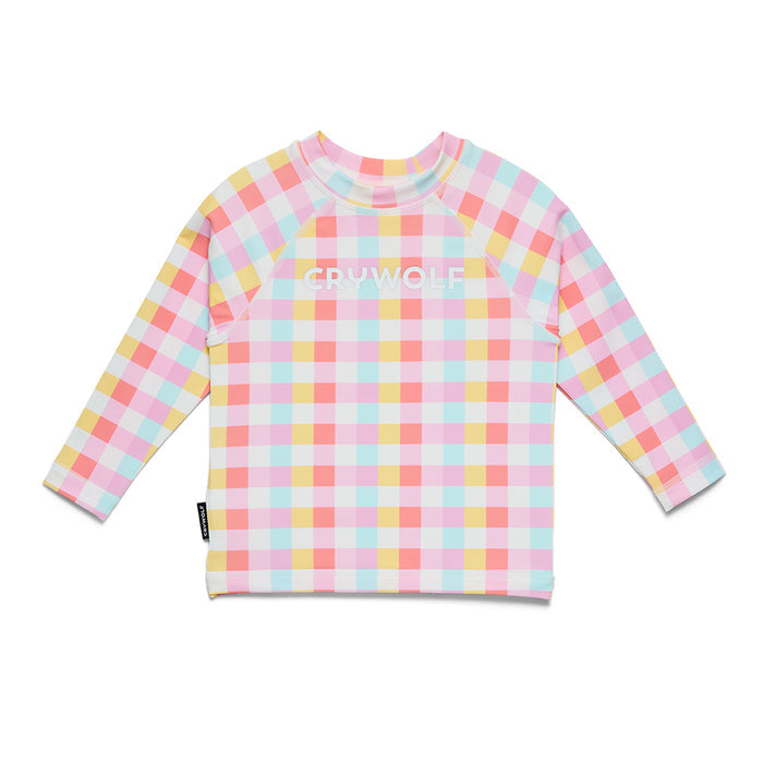 Crywolf BABY RASH VEST Pop Gingham
