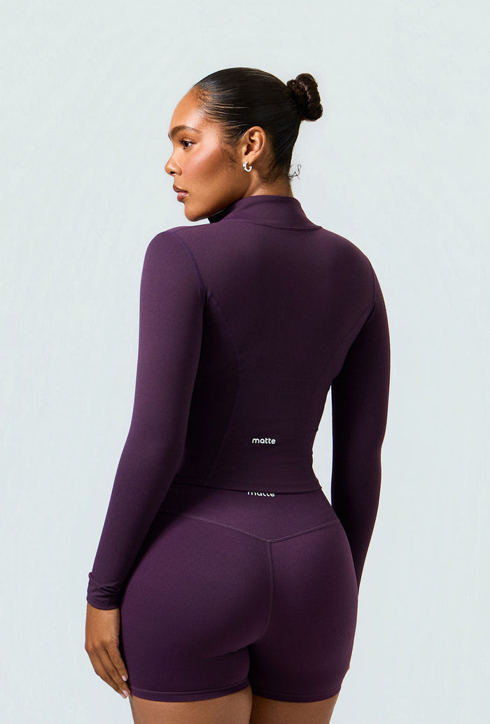 Essential 4" Biker Shorts - Plum