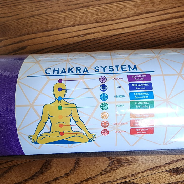 Exercise Yoga Mat Purple Non Slip At 72" X 24" X 6Mm Thickness & Carrying Strap
