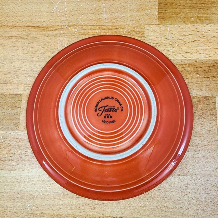 Fiesta Ware Homer Laughlin Poppy Orange Bread Butter Dessert Plate Ceramic Vtg