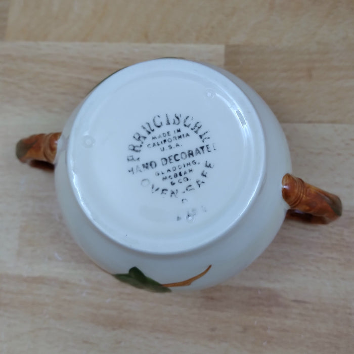 Franciscan Apple Sugar Bowl and Lid American California USA Stamp