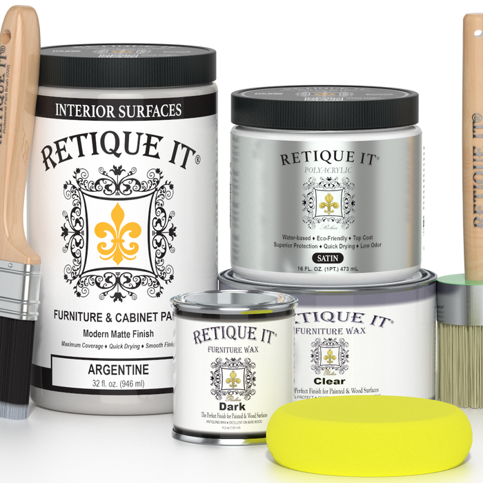Retique It Argentine furniture and cabinet paint in a quart container, ready for furniture refinishing or cabinet updates.
