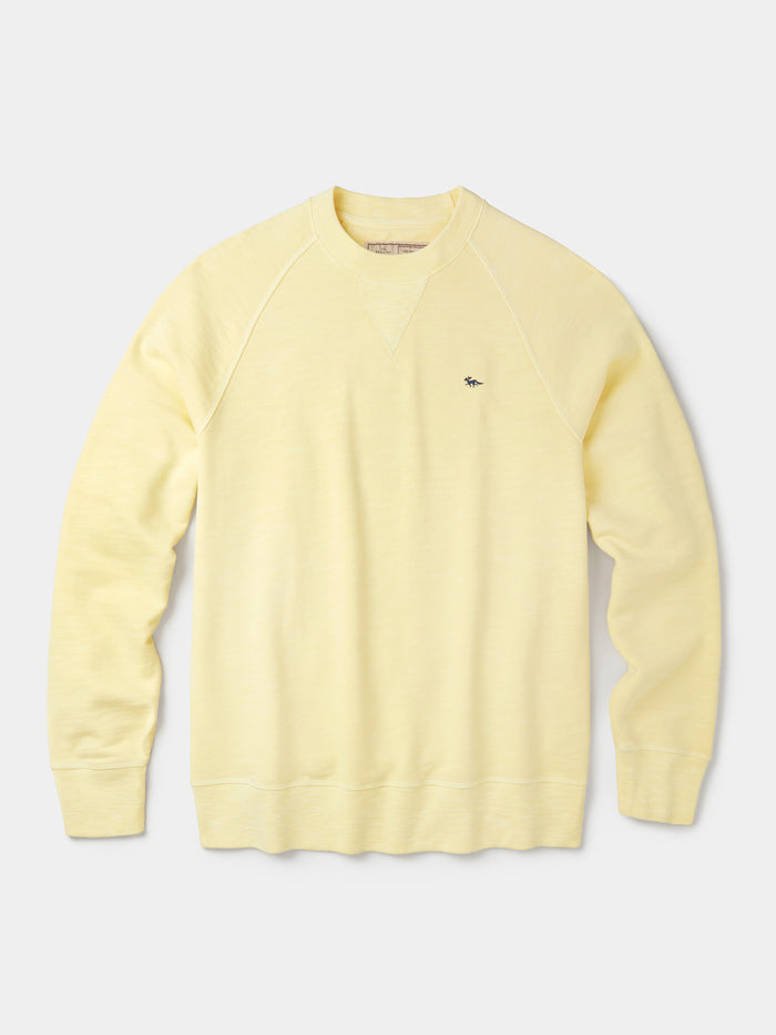 Aubin Bright Yellow Garsdale Slub Crew | Crew Neck