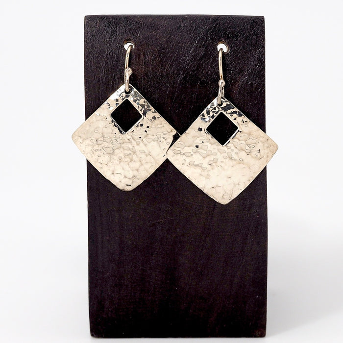 Hammered Silver Earrings