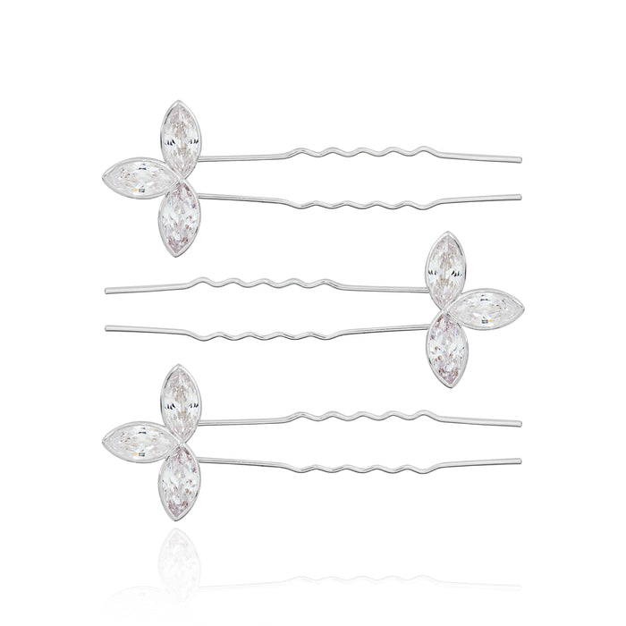 HAPPY EVER AFTER HAIR ACCESSORIES | CRYSTAL LEAF HAIR PINS