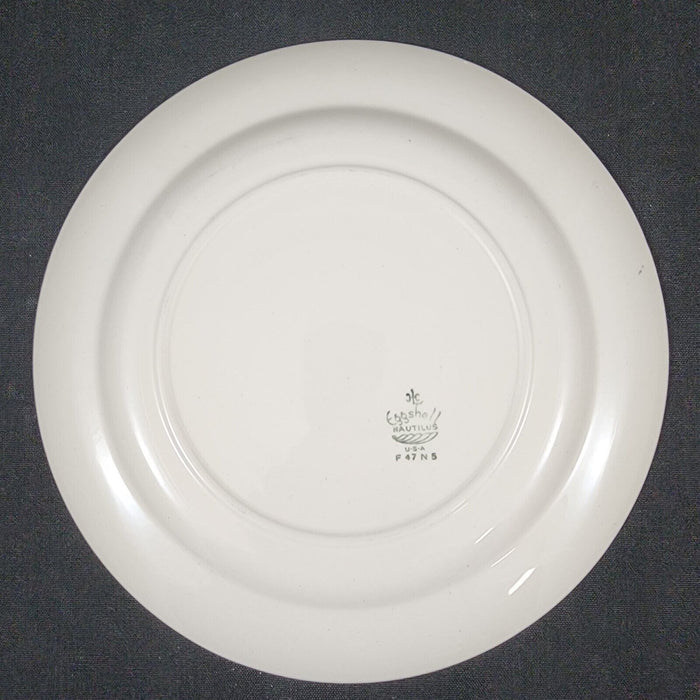 Homer Laughlin Dresden Dinner Plate Set of 4 Eggshell Nautilus Floral 10†USA