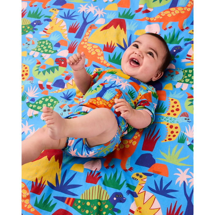 Kip & Co Dinosaur Roar Organic Short Sleeve Romper