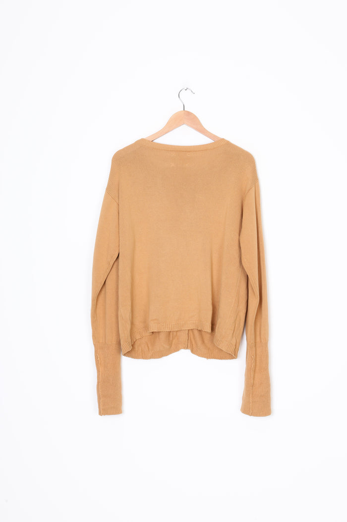 Kowtow Womens Brown Cardigan Size S