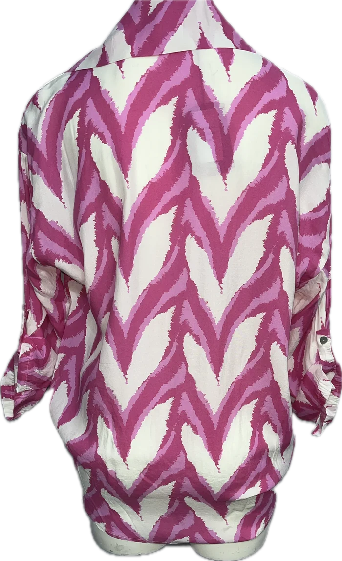 Love Print Button Top