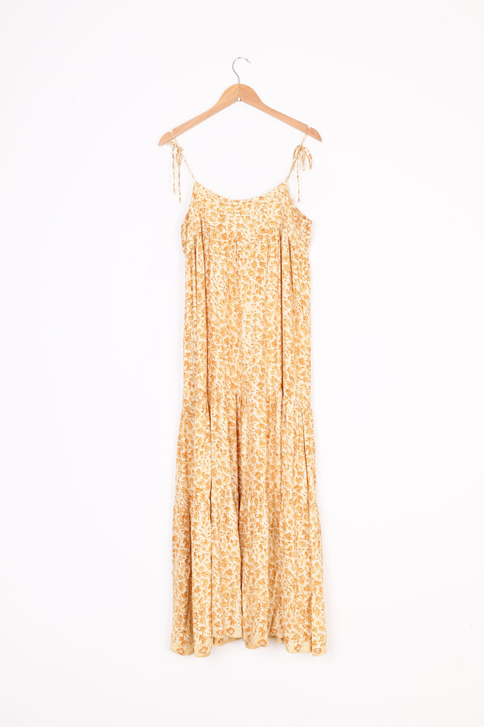 Natalie Martin Womens Yellow Dress Size L