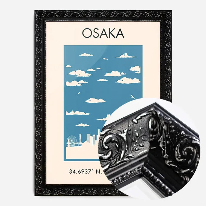 21x30cm | 8¼ x 11¾in / Black Ornate Frame