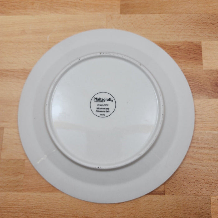 Pfaltzgraff Charlotte Set of 4 Salad Plate 7†19cm Embossed White Stoneware