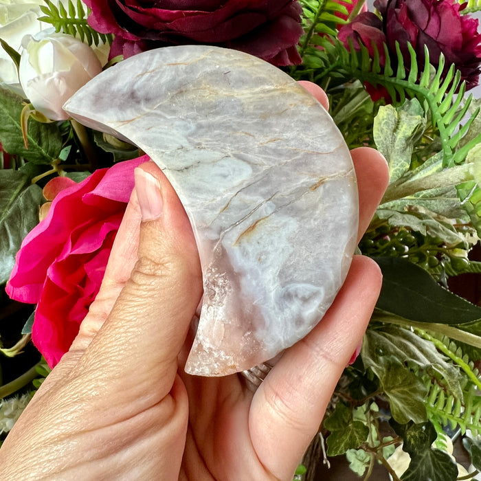 Pink Amethyst Crescent Moon