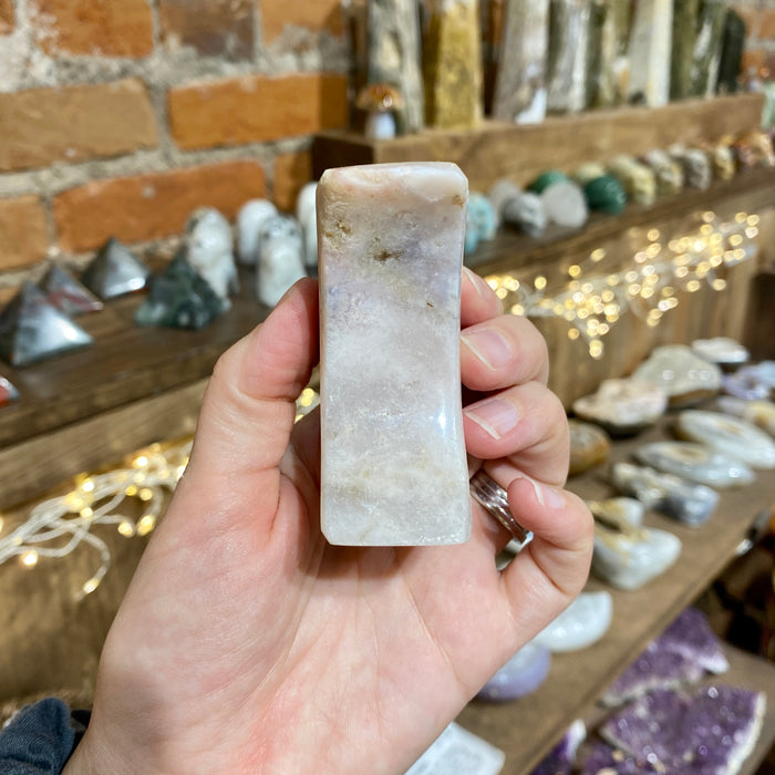 Pink Amethyst Crescent Moon