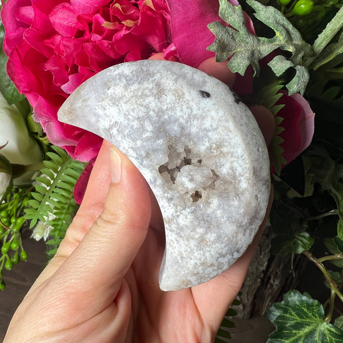 Pink Amethyst Crescent Moon