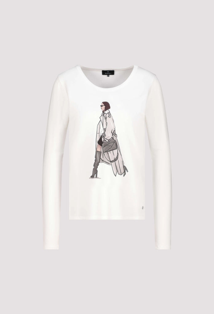 Printed Long Sleeve Top