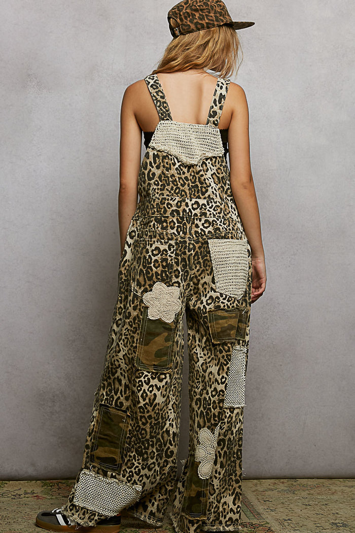 Sand Leopard Patch Overalls