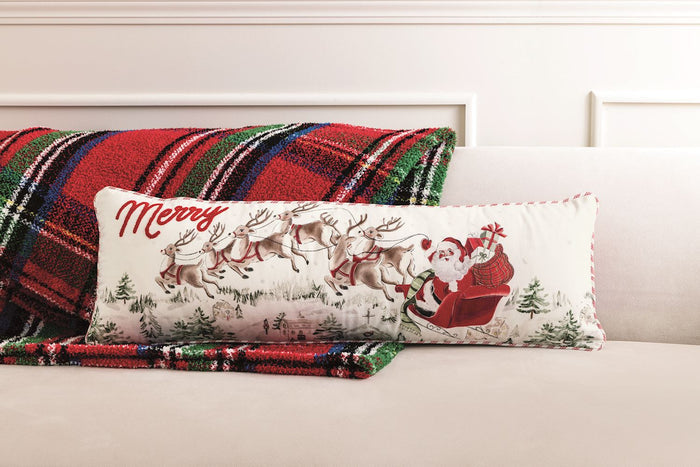 SANTA SCENE LONG PILLOW