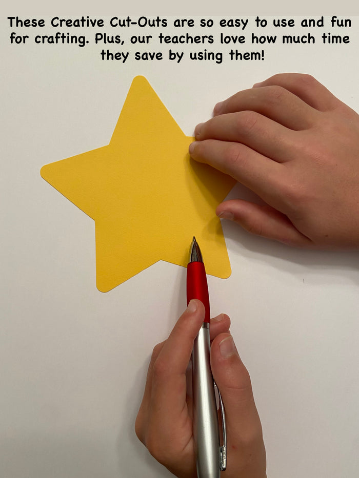 Vibrant multicolor star cut-outs to enhance space-themed decorations