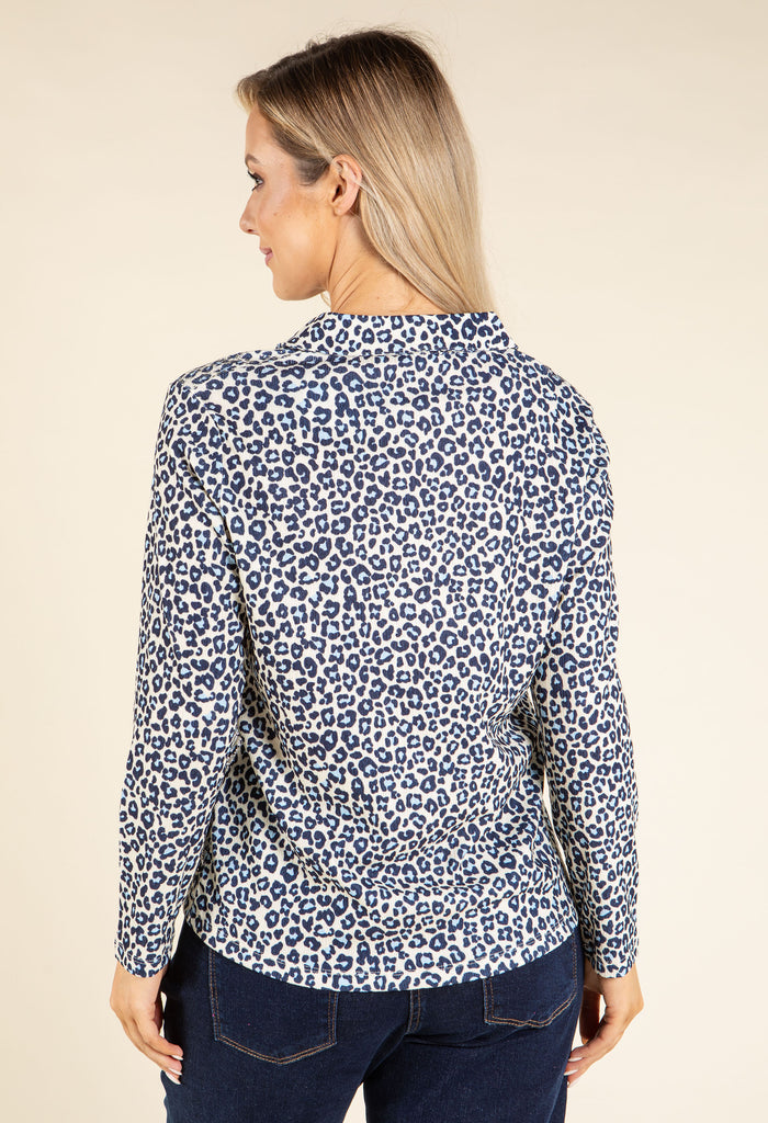 Silver Foil Leopard Blouse