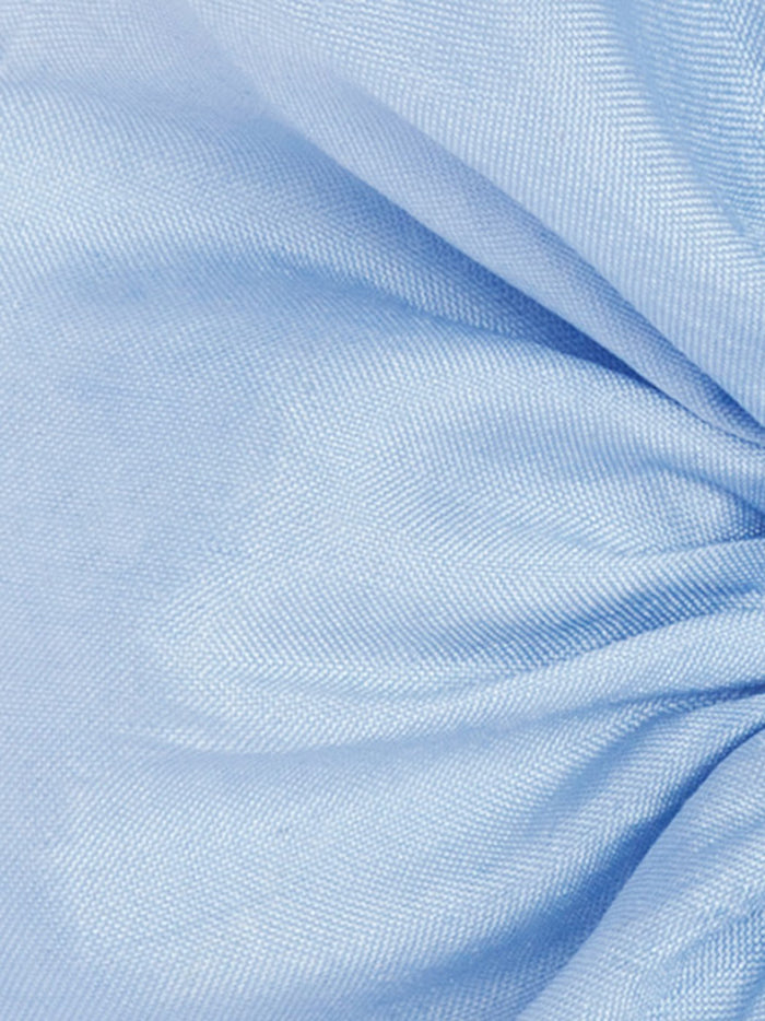 Soleil Solid Silk Scrunchie -Cornflower