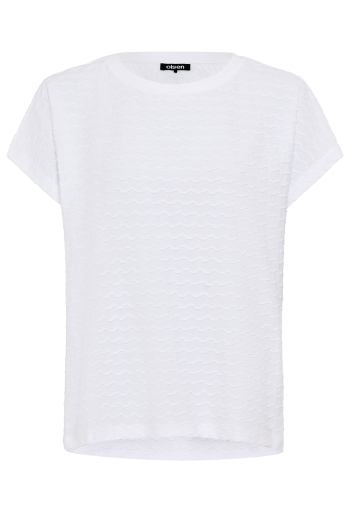 Textured Short Sleeve Top