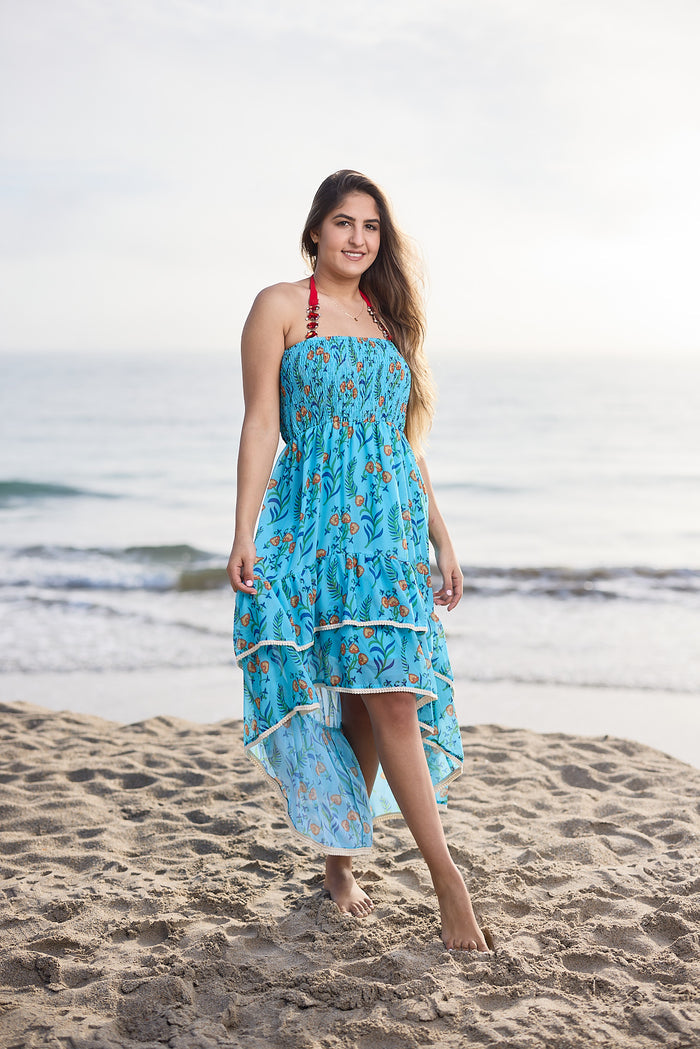 13 high low strapless dress