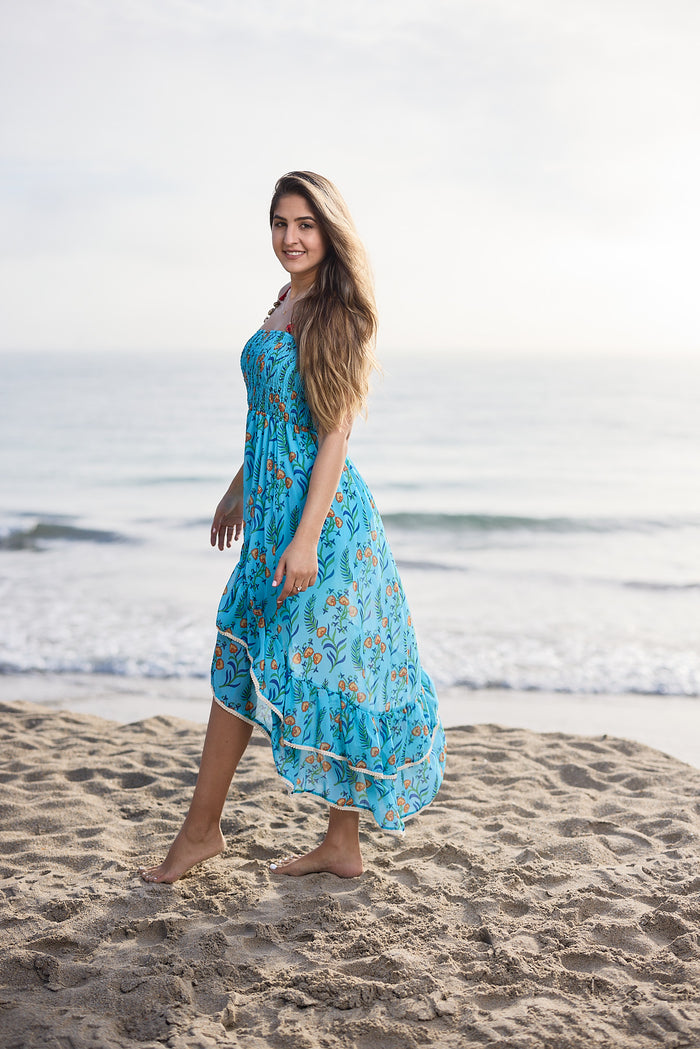 13 high low strapless dress