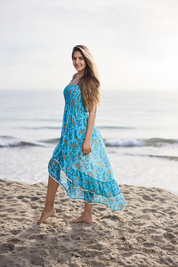 13 high low strapless dress