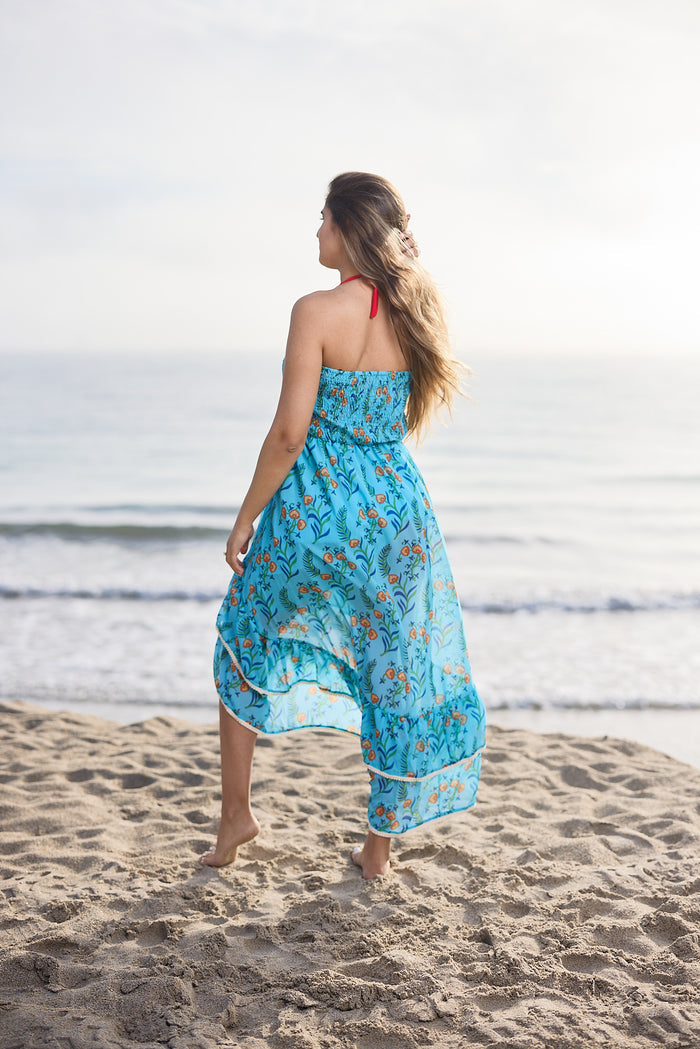 13 high low strapless dress