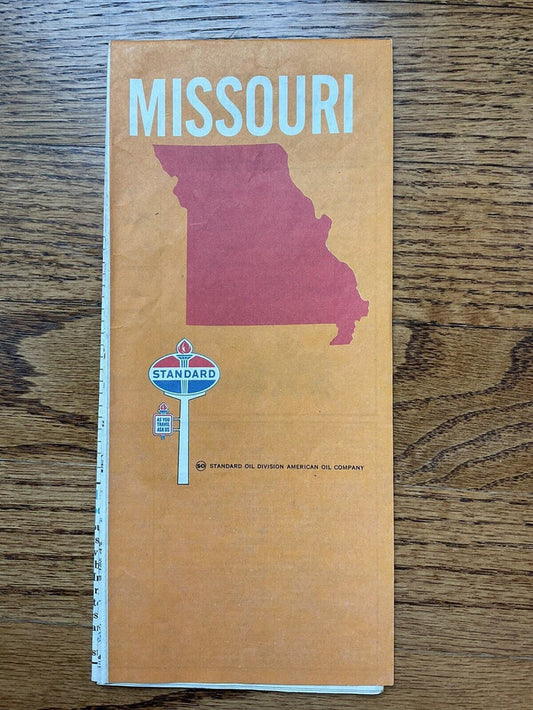 1968 Standard Oil Missouri State Highway Transportation Travel Road Map