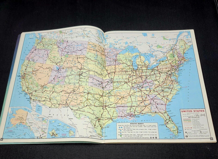 1982 True Value United State Highway Transportation Travel Road Map Atlas