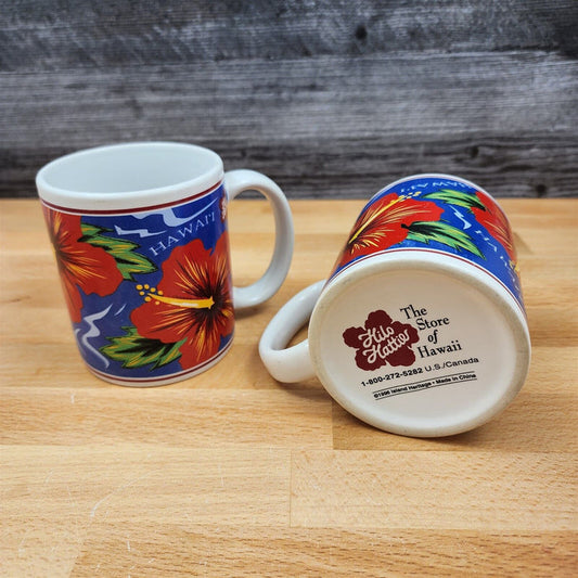 2 Hawaii Mug Hibiscus Coffee Cup Hilo Hattie The Island Heritage Store 1997 12oz