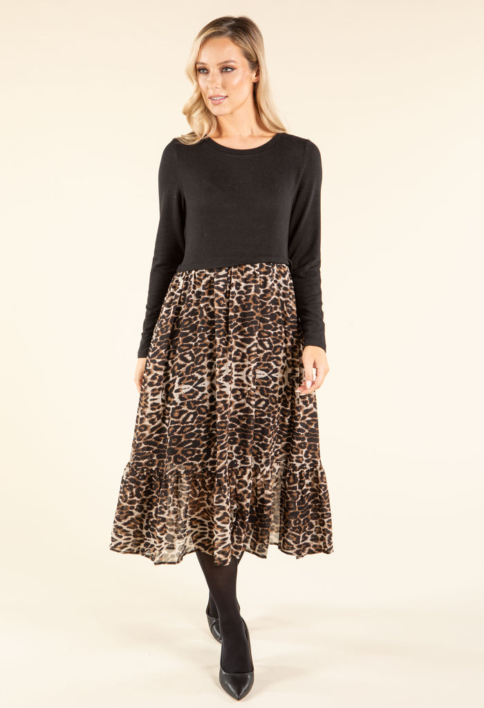 2 in 1 Leopard Print Dress