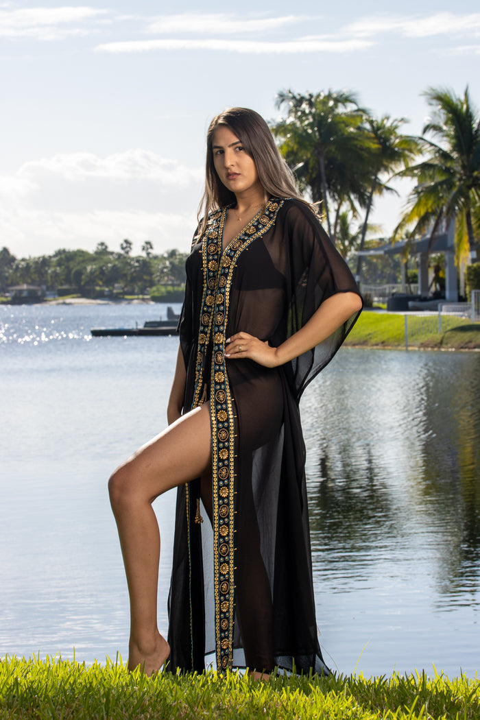2023 collection -Black Embellished dusters