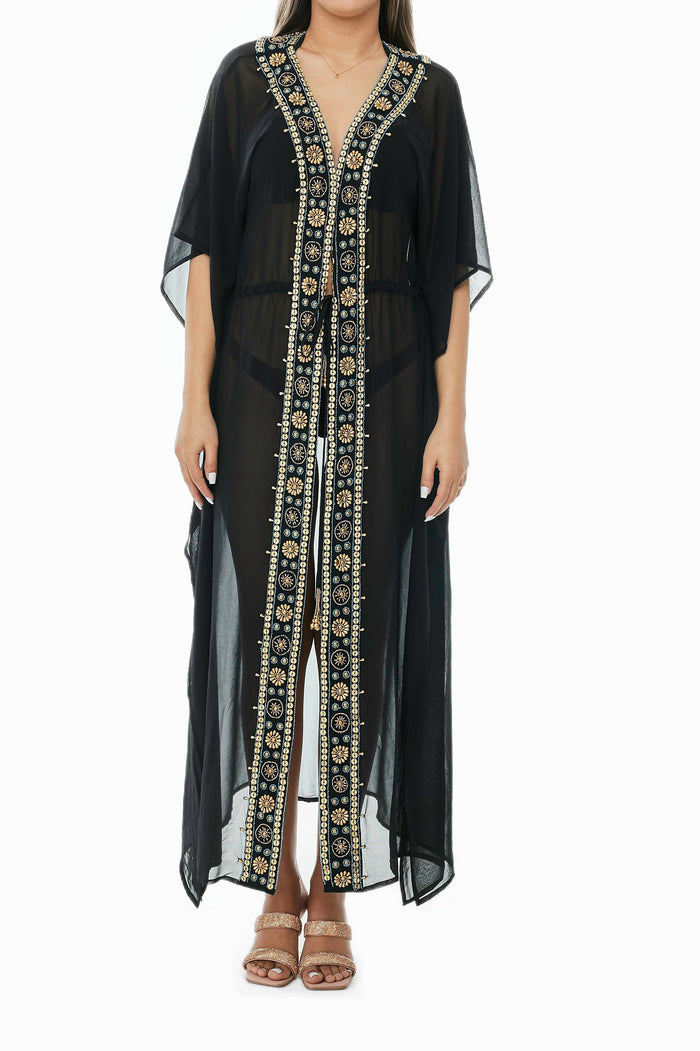 2023 collection -Black Embellished dusters